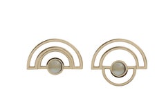 Moonstone Twist Reflection Jacket Earrings set in 18K Gold Settings