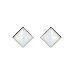MOONSTONE White Gold Earrings