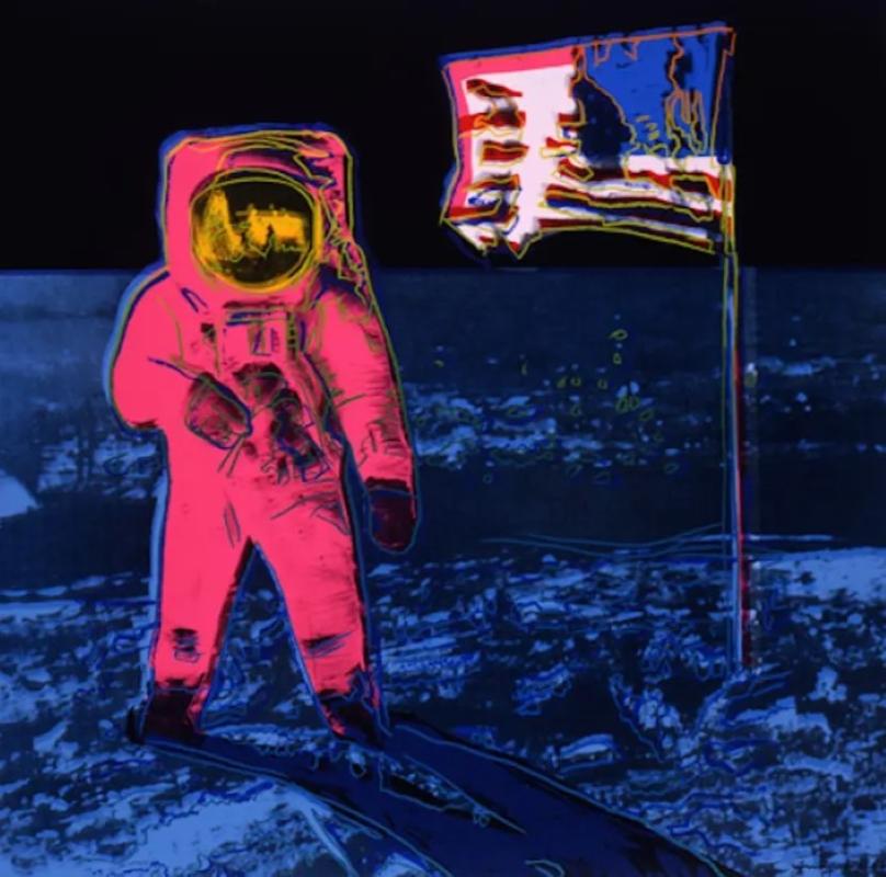 Moonwalk (Pink) Gravure attribuée à Andy Warhol
Tirage à édition limitée 
Monture et cadre inclus


