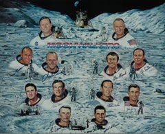 "Moonwalkers" Signed by Ron Lewis and 11 Astronauts, Limited Edition #286/1000