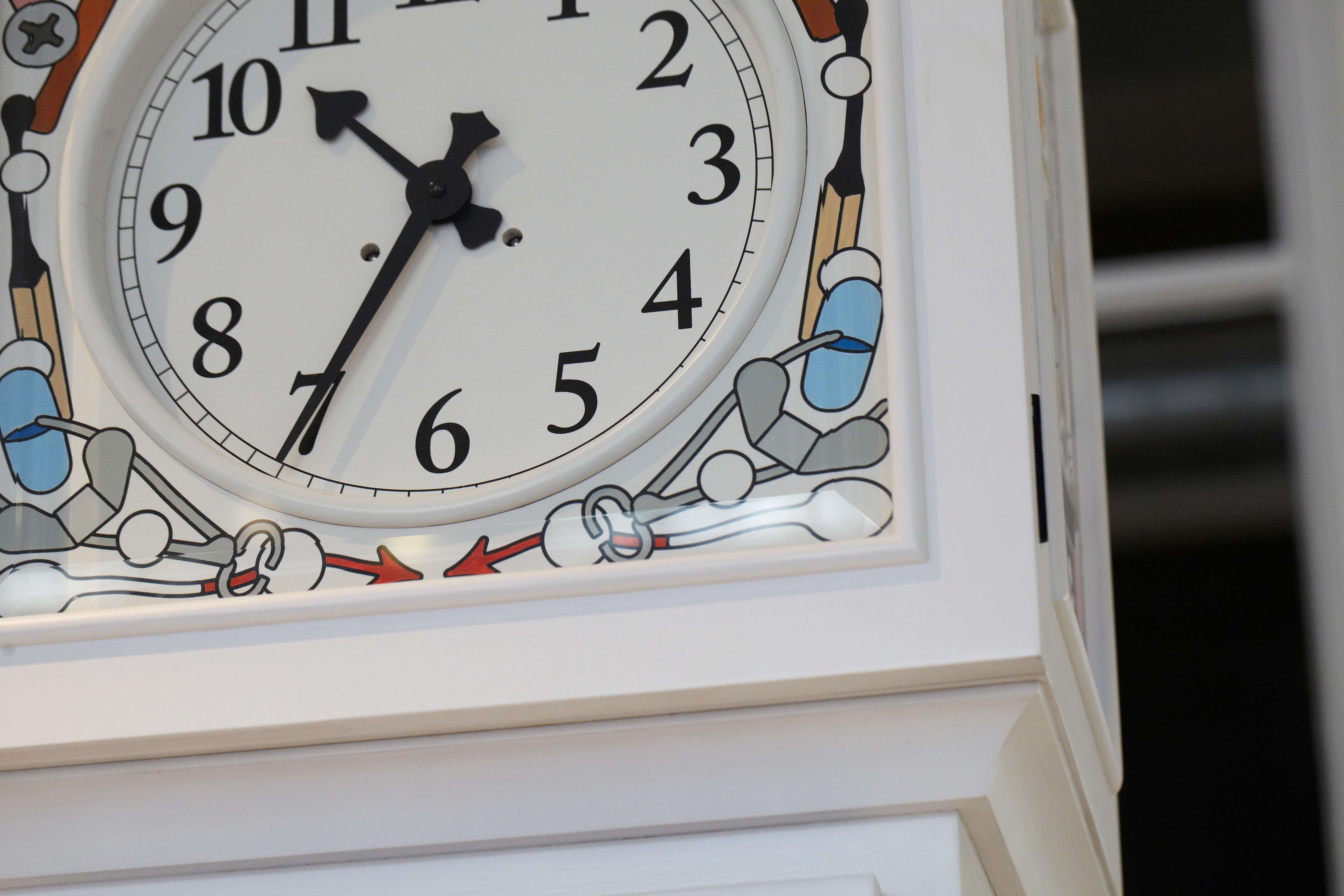 Modern Moooi Altdeutsche Clock in Hand-Painted Pine by Studio Job For Sale