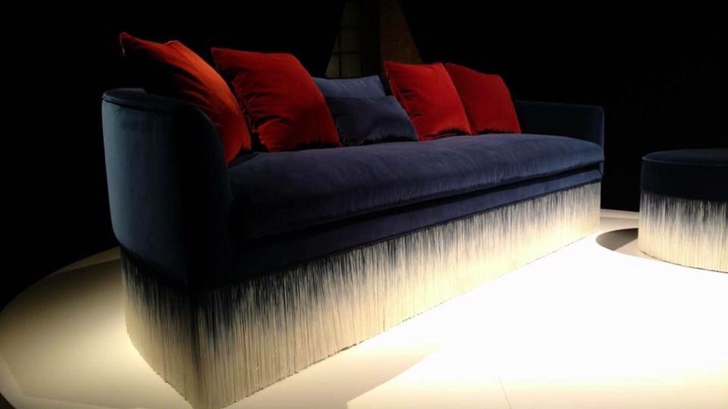 Moooi Amami Sofa by Lorenza Bozzoli in Blue, Light Grey or Dark Grey For Sale 2