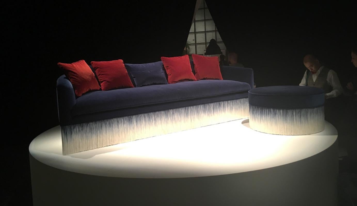 Moooi Amami Sofa by Lorenza Bozzoli in Blue, Light Grey or Dark Grey For Sale 1