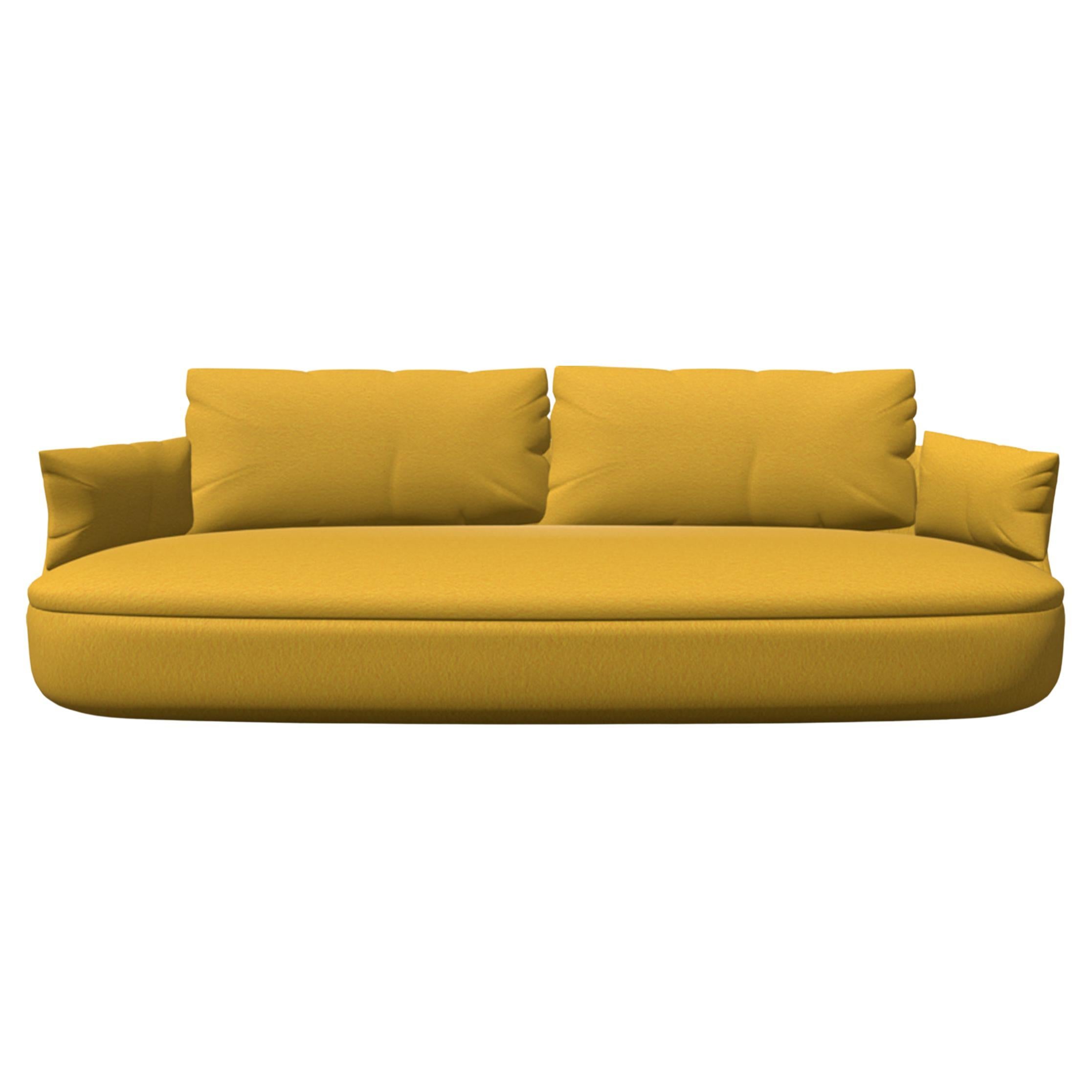 Moooi Bart Basic Sofa in Divina 3, 426 Yellow Upholstery For Sale