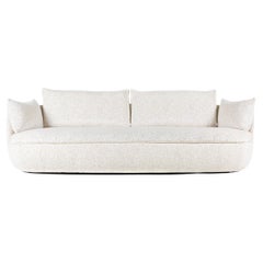 Moooi Bart Basic Sofa in Dodo Pavone Jacquard White Upholstery
