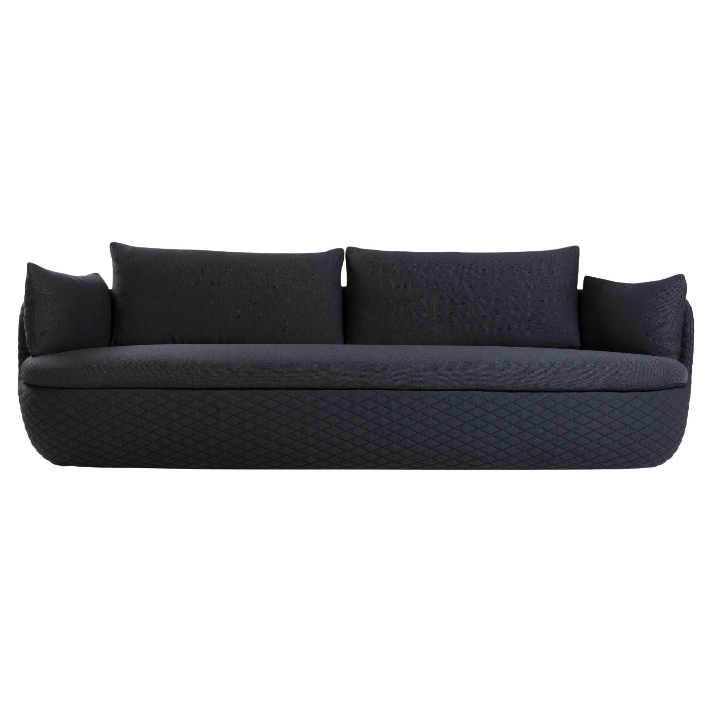 Moooi Bart Basic Sofa in Justo, Flod Blue Upholstery For Sale