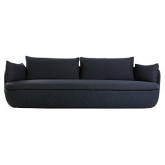 Moooi Bart Basic Sofa in Justo, Flod Blue Upholstery
