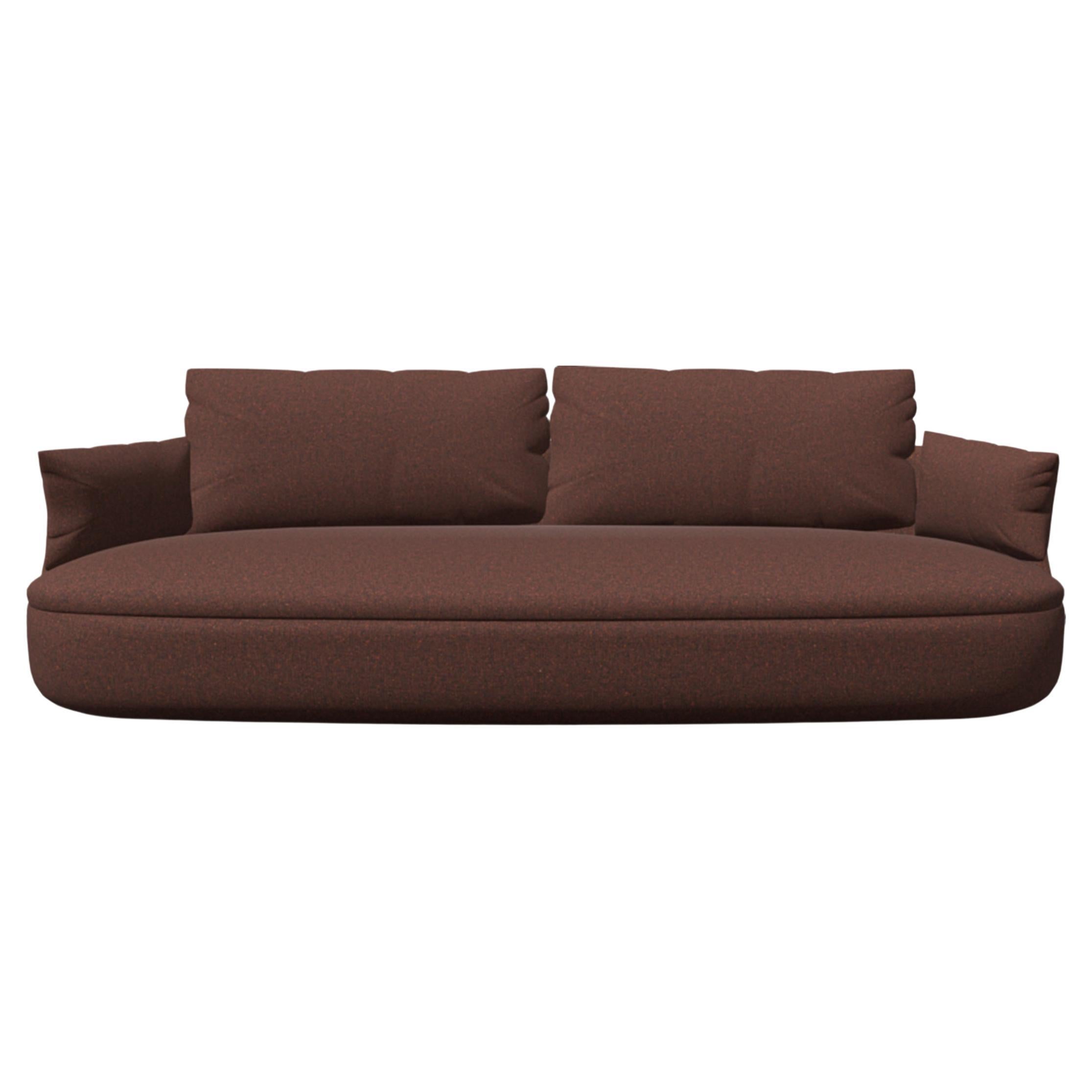 Moooi Bart Basic Sofa in Solis, Sunset Red Upholstery