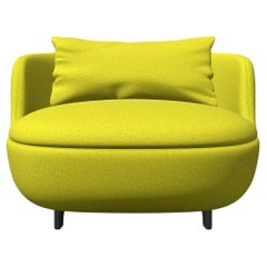 Moooi Bart Canape Armchair in Foam Seat with Divina 3 Neon Green Upholstery