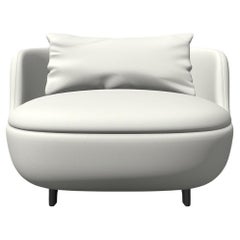 Moooi Bart Canape Armchair in Foam Seat with Savanne White Upholstery