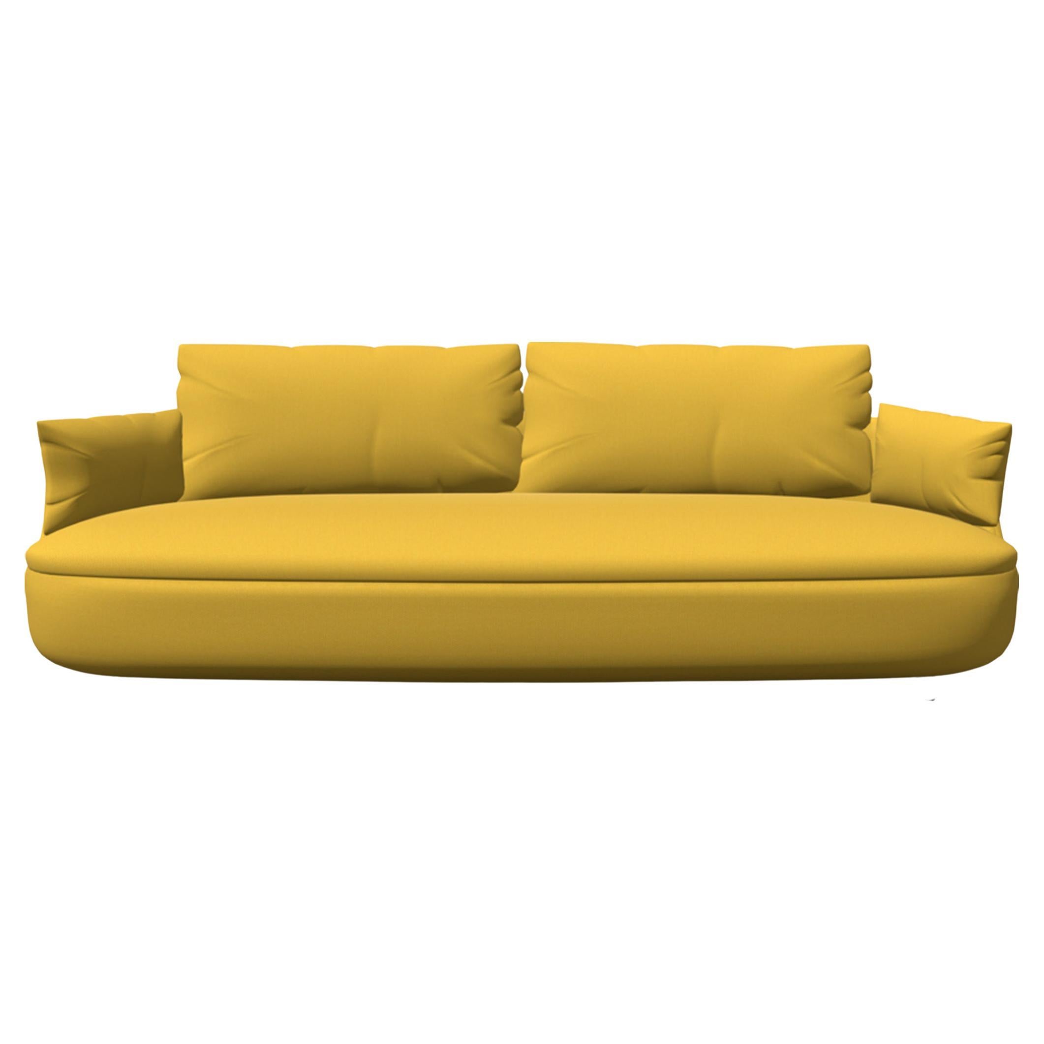 Moooi Bart Canape Sofa in Divina 3, 426 Yellow Upholstery For Sale