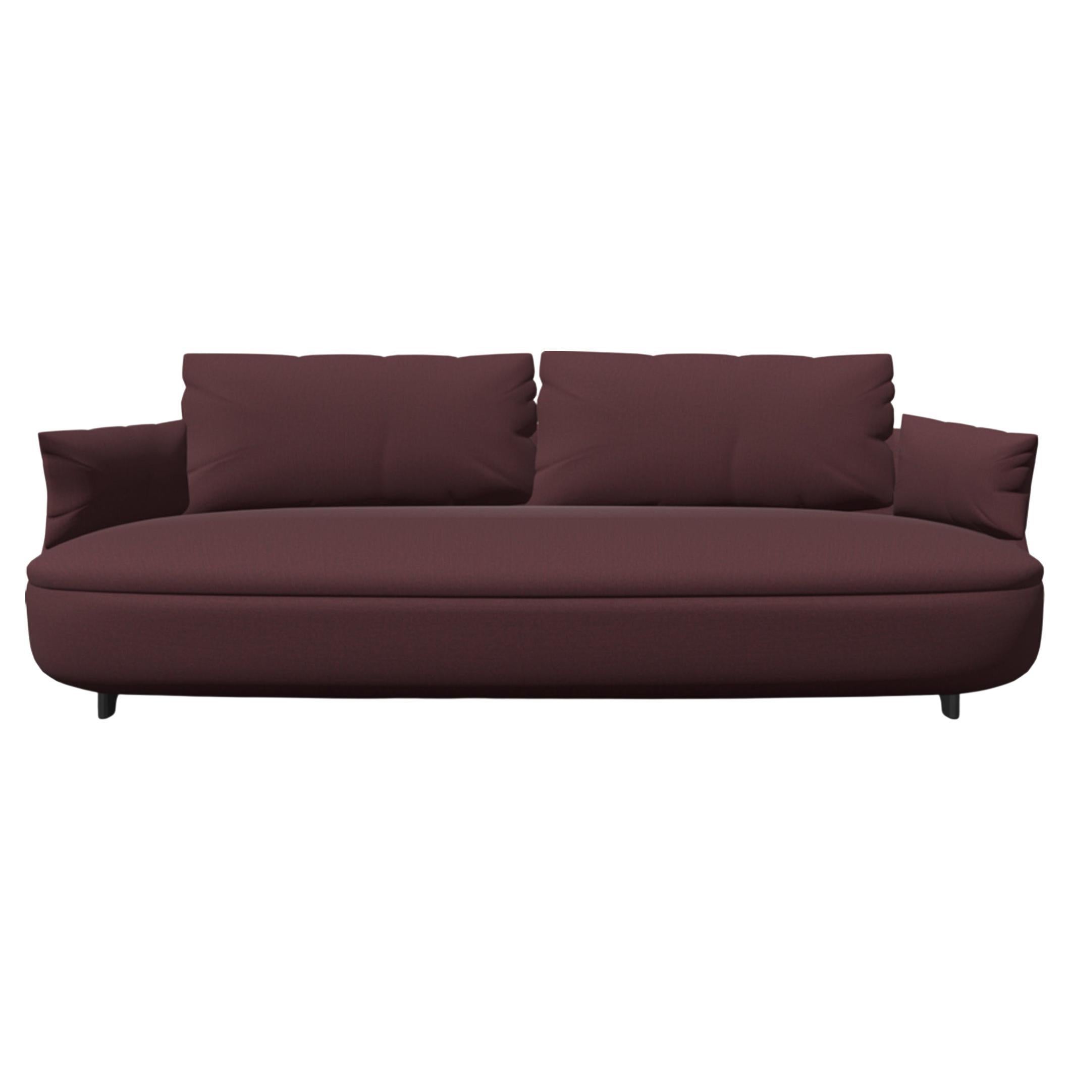 Moooi Bart Canape Sofa in Divina MD, 673 Red Upholstery For Sale