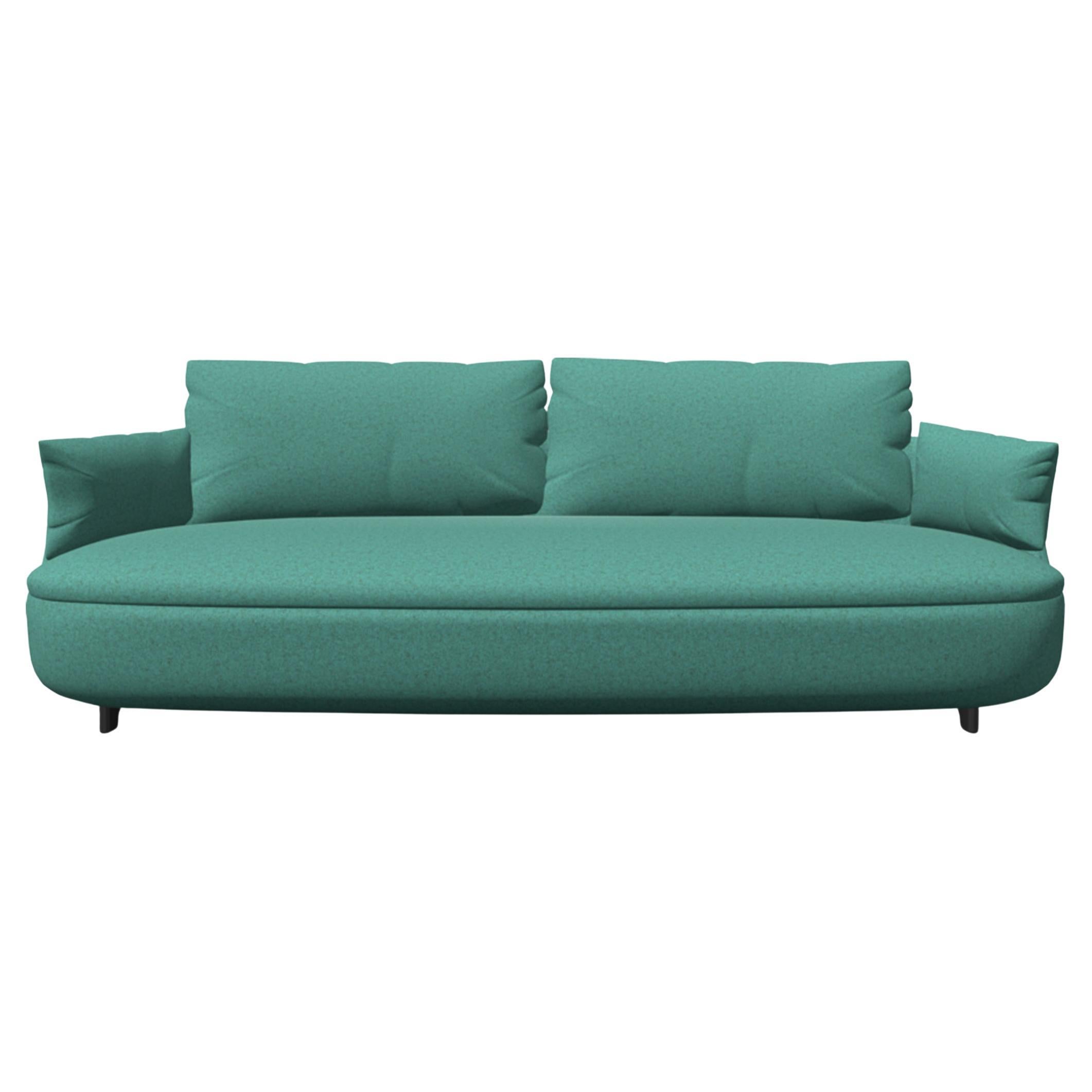 Moooi Bart Canape Sofa in Tonica 2, 933 Green Upholstery For Sale