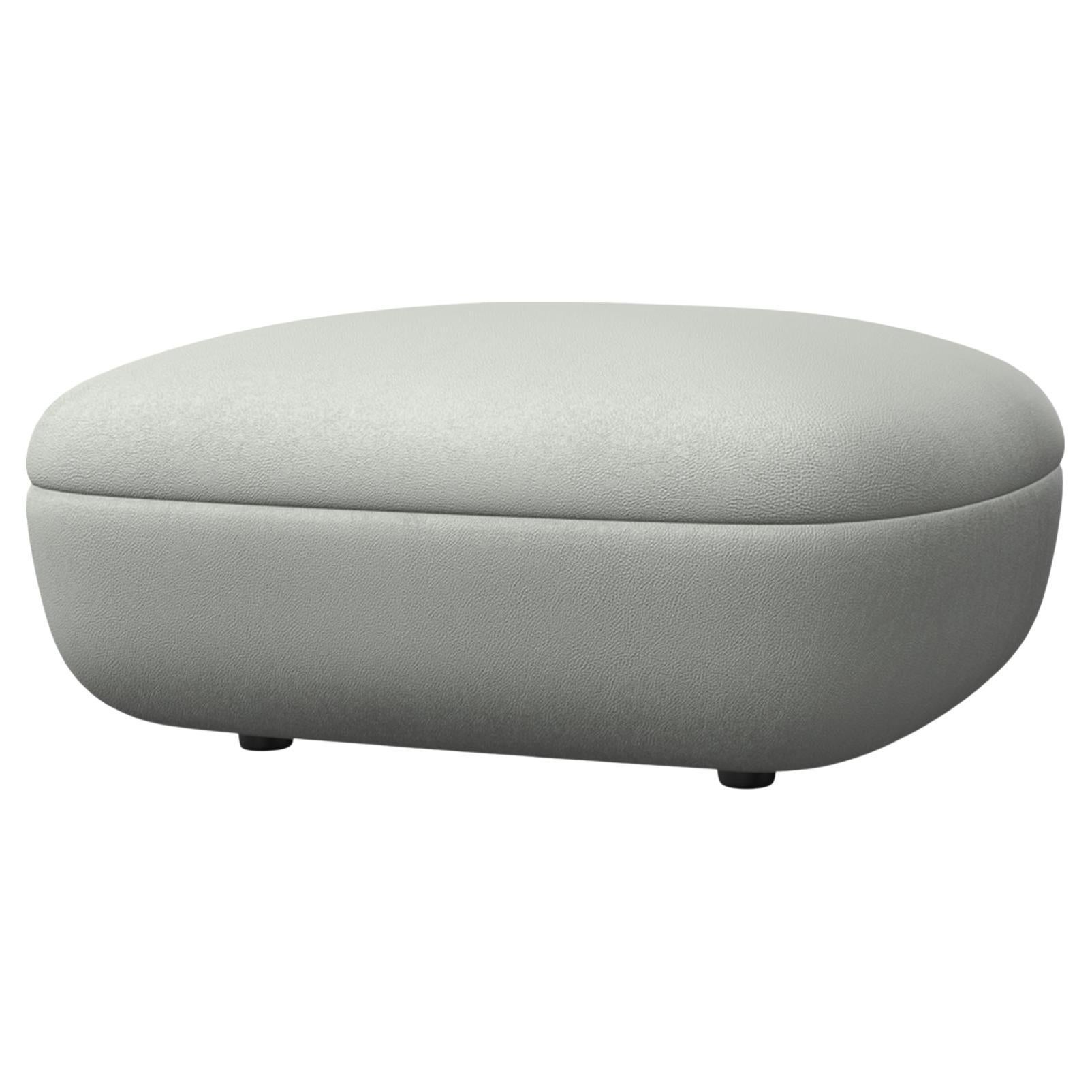 Moooi Bart Footstool in Ultra White 41594 Upholstery For Sale