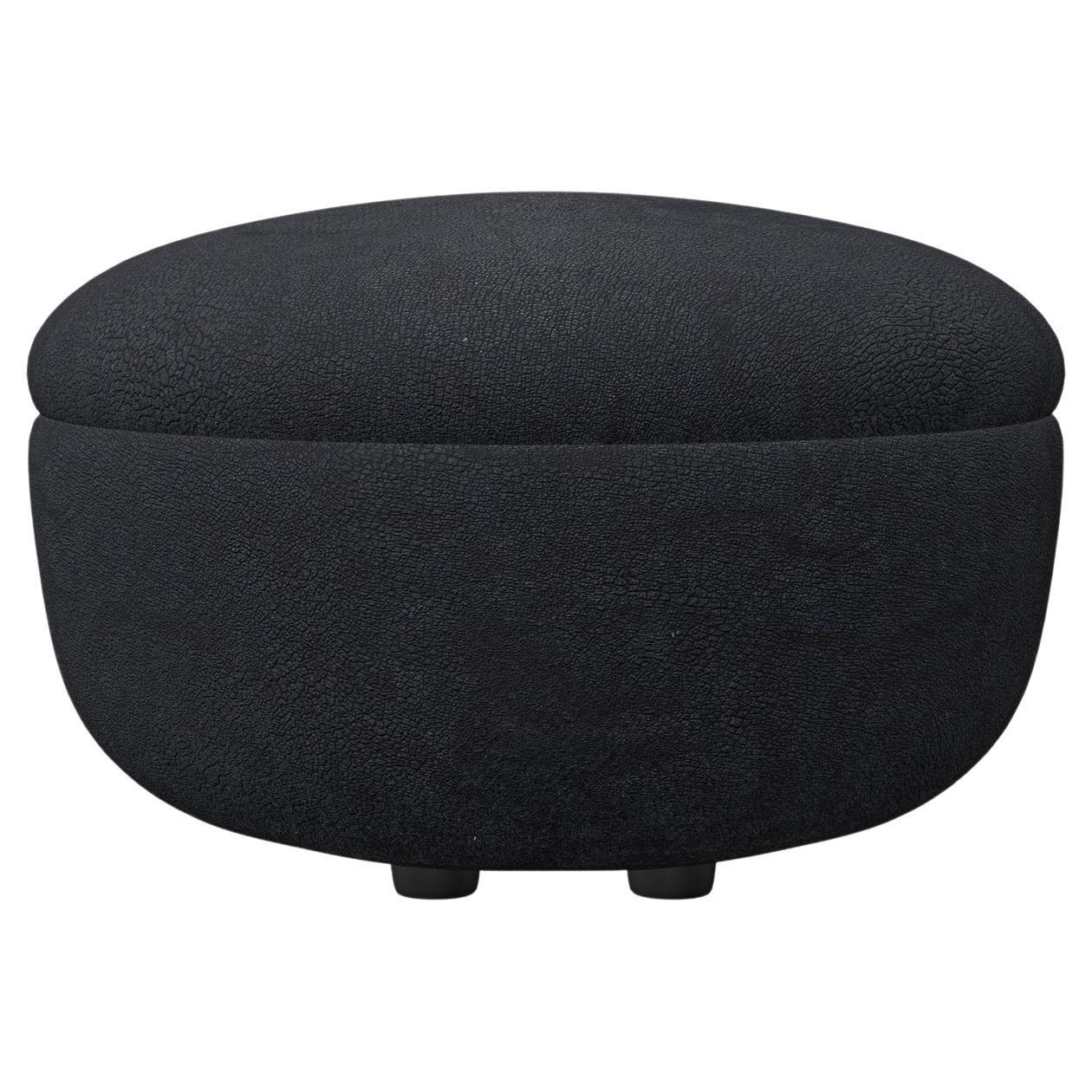 Pouf Moooi Bart en tissu Abbracci noir