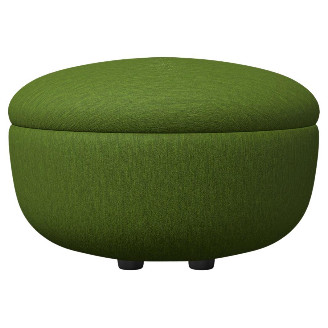 Moooi Bart Pouf in Steelcut Trio 3, 953 Green Upholstery For Sale