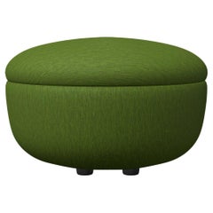 Moooi Bart Pouf in Steelcut Trio 3, 953 Green Upholstery