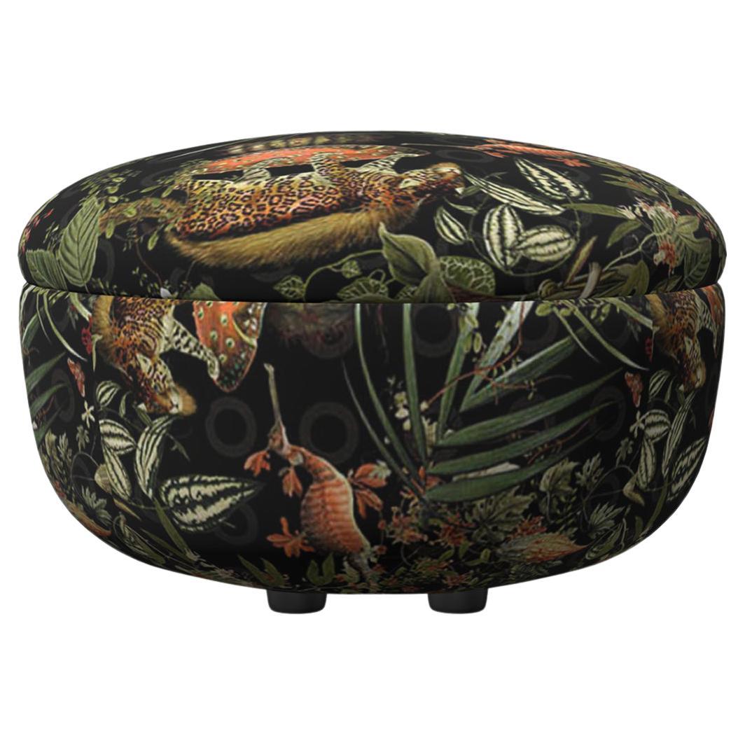 Moooi Bart Pouf in the Menagerie of Extinct Animals Velvet Upholstery