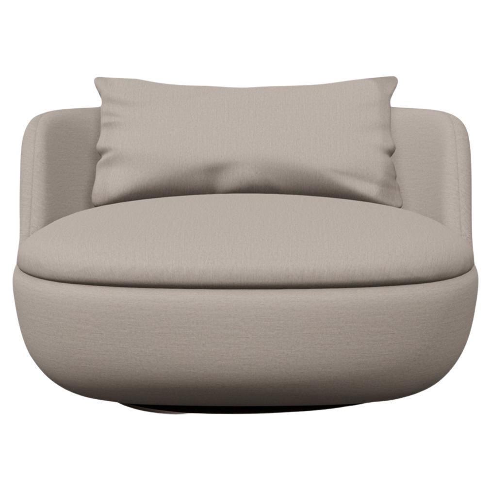 Moooi Bart Swivel Armchair in Foam Seat with Justo, Muse Upholstery For Sale