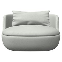 Moooi Bart Swivel Armchair in Foam Seat with Savanne White Upholstery