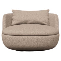 Moooi Bart Swivel Armchair in Foam Seat with Sloth Woolly Mohair Upholstery
