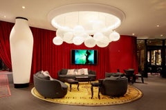 Moooi Bart Swivel Armchair in Foam Seat with Tonica 2, 171 Grey Upholstery