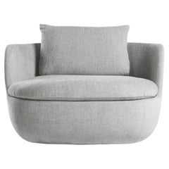 Moooi Bart Swivel Armchair in Foam Seat with Tonica 2, 171 Grey Upholstery