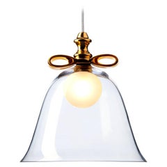 Moooi Bell Large Suspension Lamp in Gold-Transparent Mouth Blown Glass