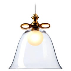 Moooi Bell Large Suspension Lamp in Gold-Transparent Mouth Blown Glass