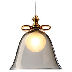 Moooi Bell Small Suspension Lamp in Gold-Smoke Mouth Blown Glass