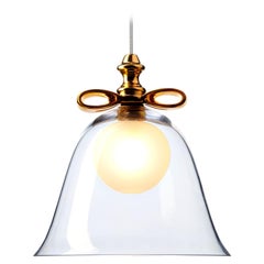 Moooi Bell Small Suspension Lamp in Gold-Transparent Mouth Blown Glass