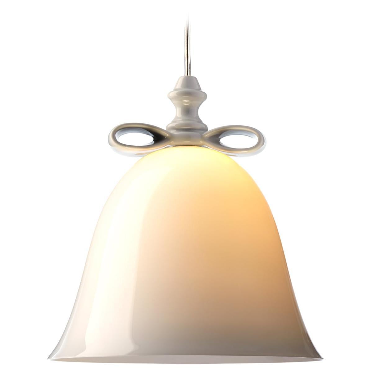 Moooi Bell Small Suspension Lamp in White-White Mouth Blown Glass For Sale