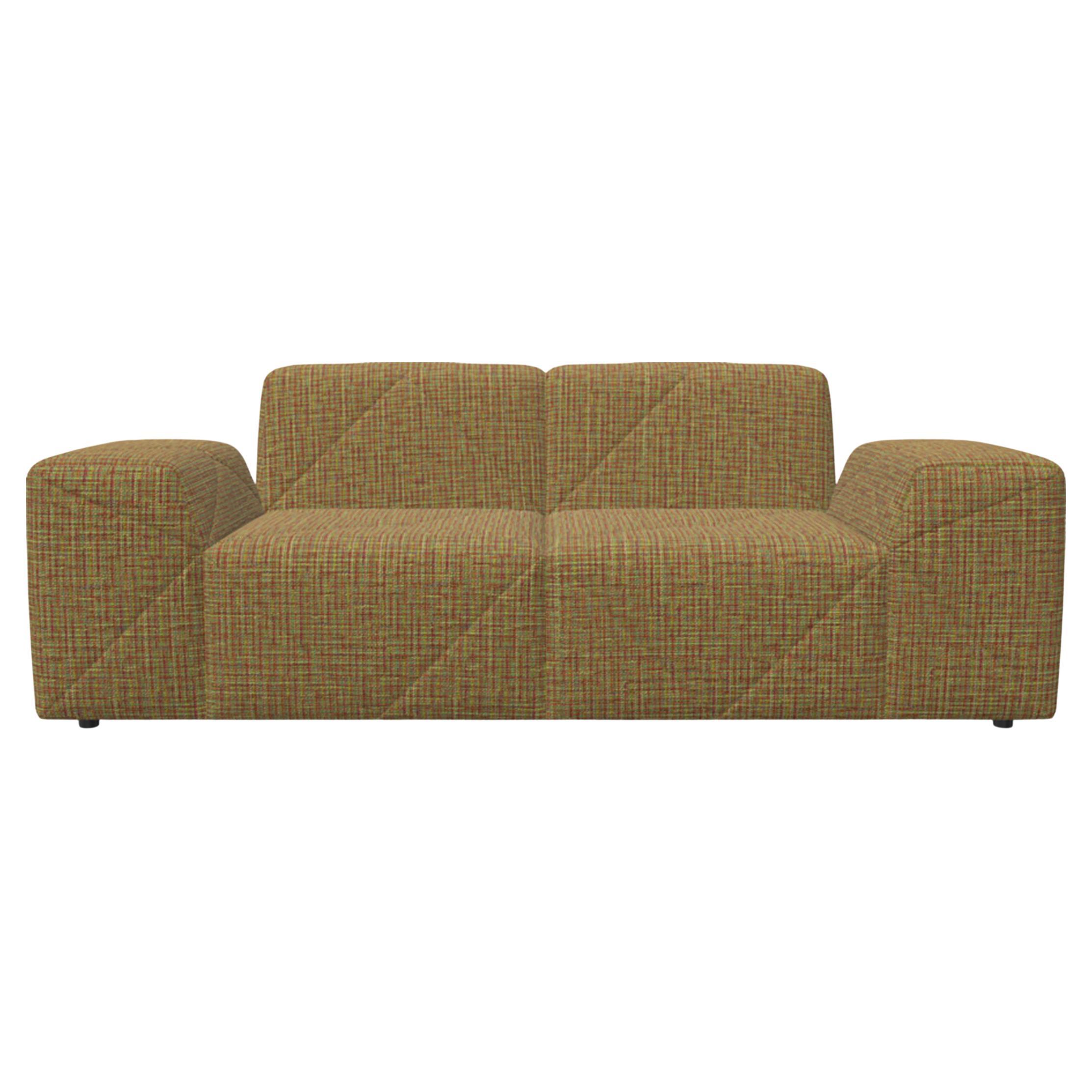 Moooi BFF Double Seater DE01 Niedriges Sofa in Boucle, Regenbogenpolsterung