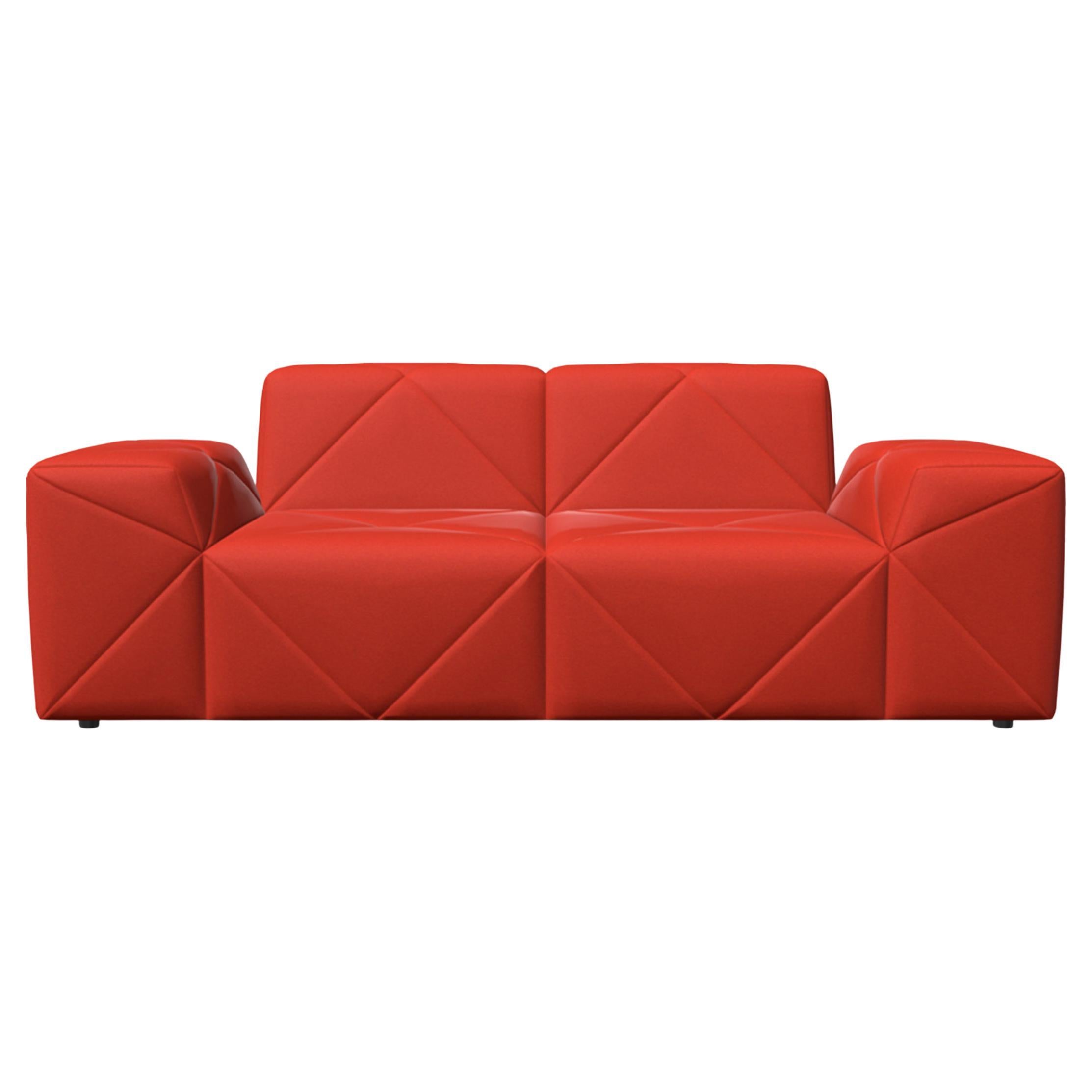 Canapé bas Moooi BFF Double Seater DE01 en tissu rouge Harald 3 512