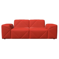 Canapé bas Moooi BFF Double Seater DE01 en tissu rouge Harald 3 512