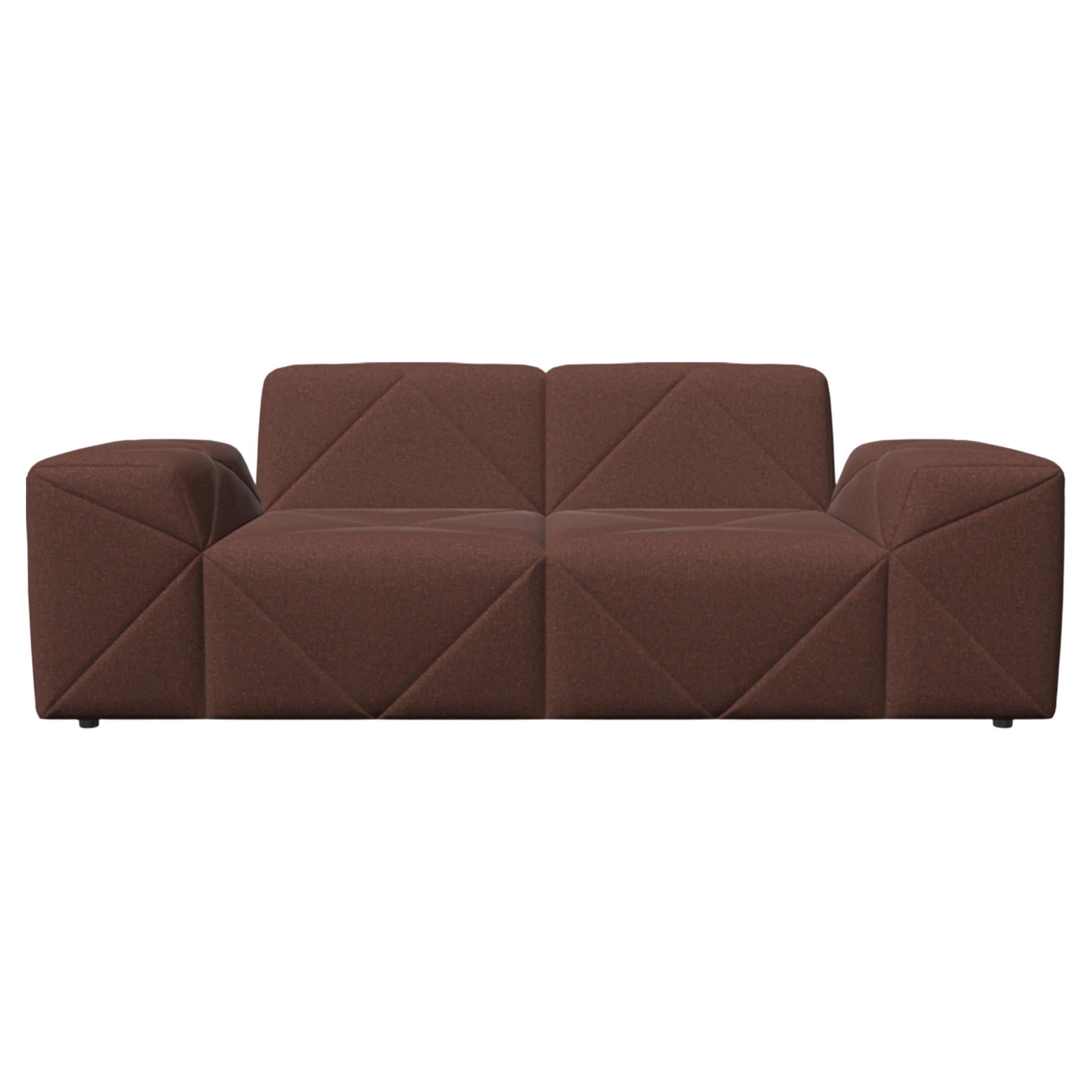 Moooi BFF Double Seater DE01 Low Sofa in Solis, Sunset Red Upholstery For Sale