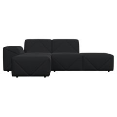 Moooi BFF Left Arm Chaise Longue Sofa in Justo, Bazalt-Polsterung