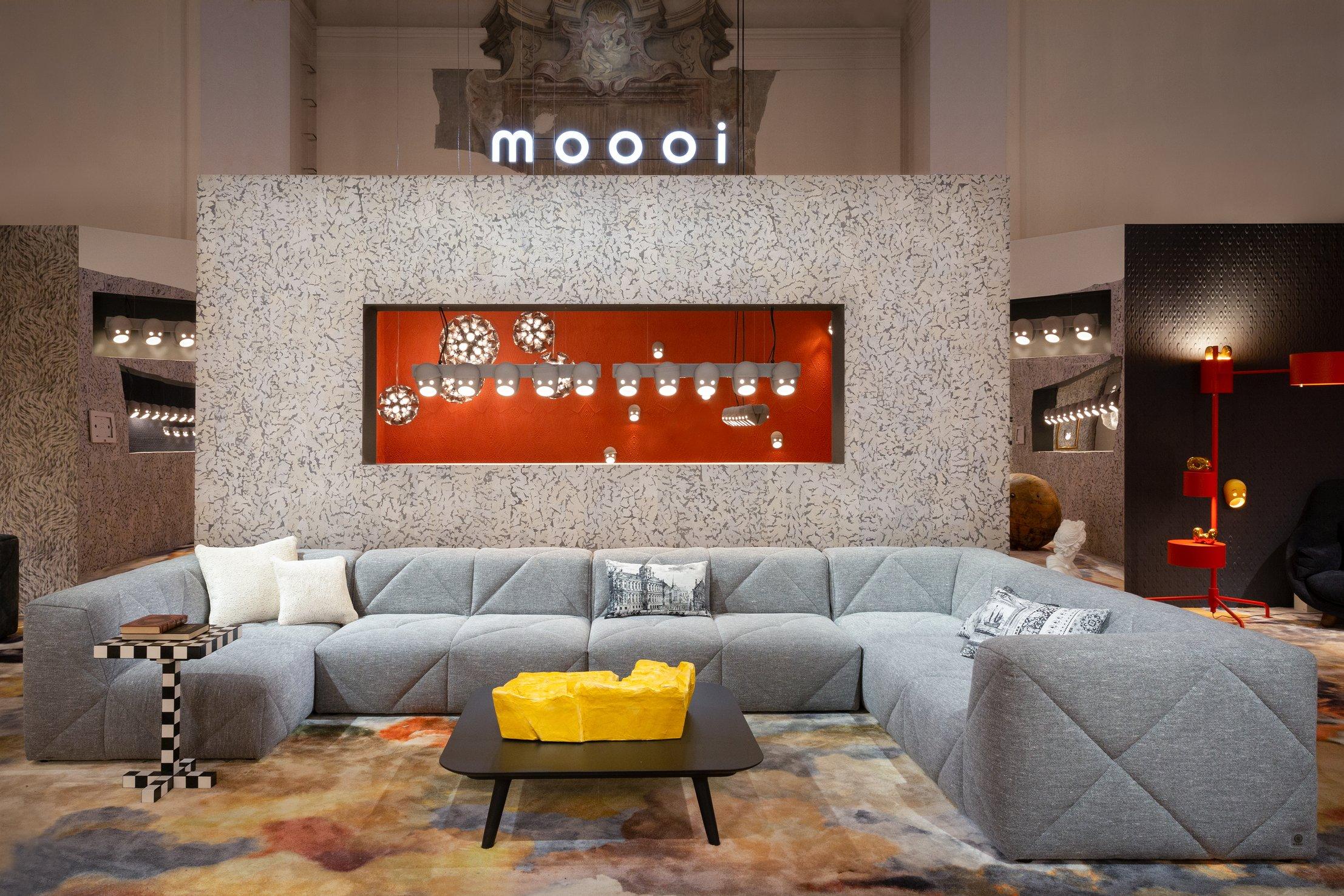 Moooi BFF Modular Sofa in Divina 3, 171 Light Grey Upholstery For Sale 11