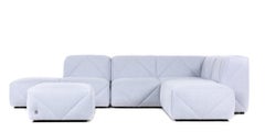 Moooi BFF Modular Sofa in Divina 3, 171 Light Grey Upholstery