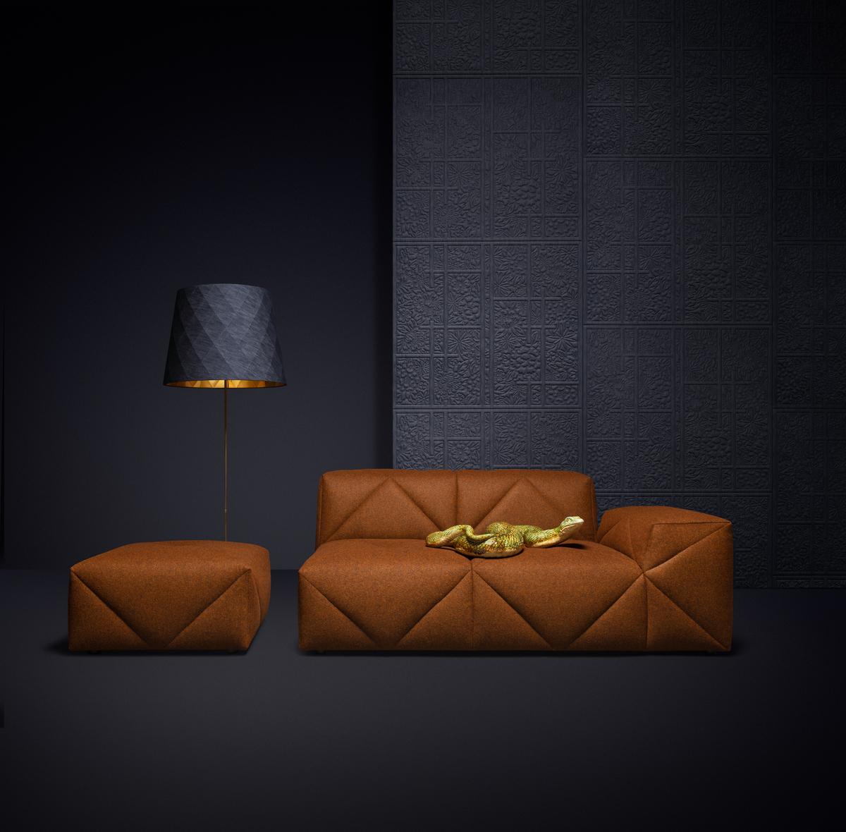 Dutch Moooi BFF Modular Sofa in Divina 3, 171 Light Grey Upholstery For Sale