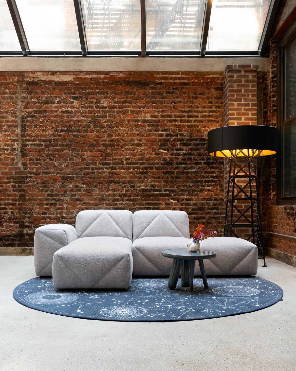Moooi BFF Modular Sofa in Divina 3, 171 Light Grey Upholstery For Sale 3