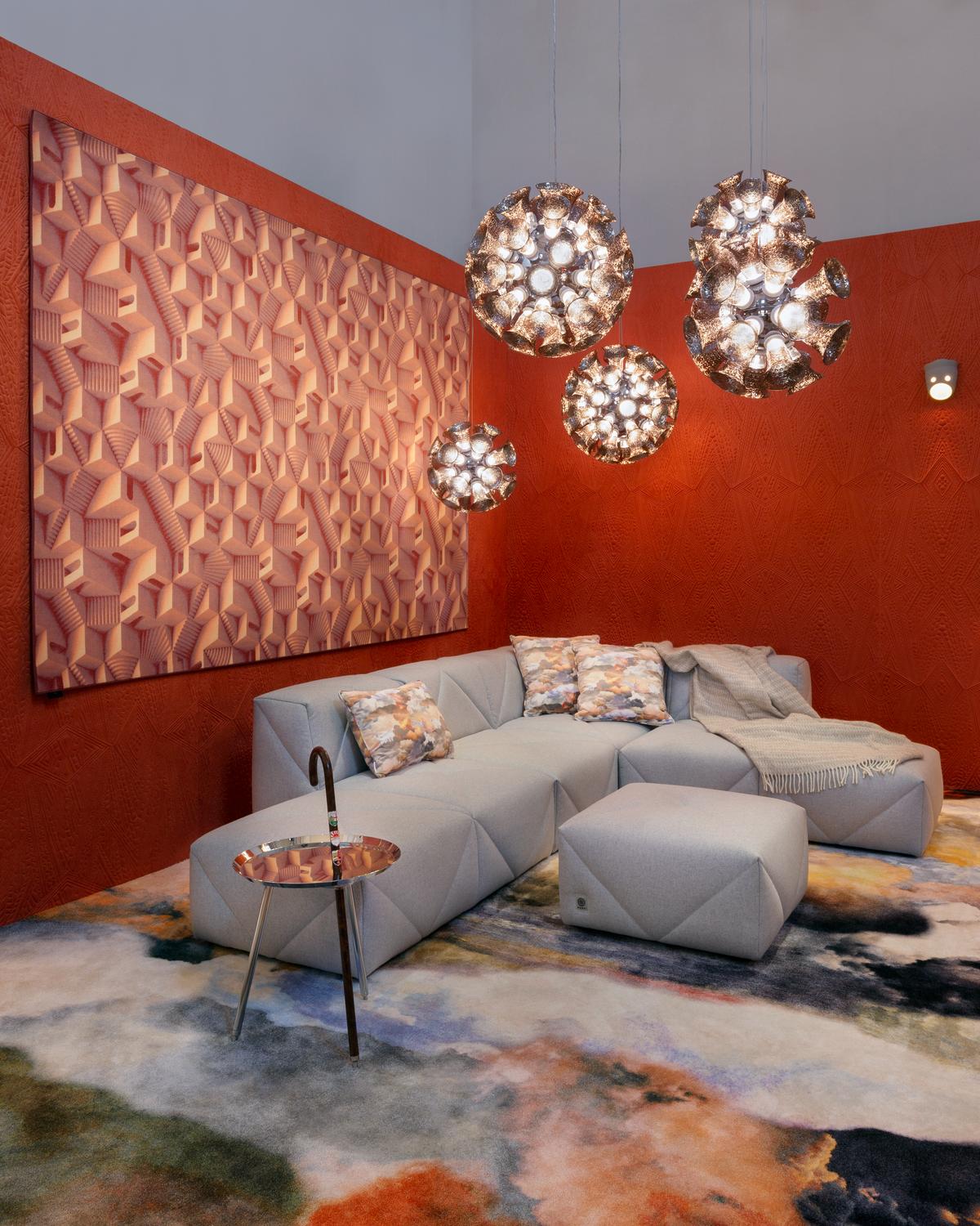 Divano a tre posti BFF di Moooi con rivestimento in blu nano Rhino Buffed in vendita 7