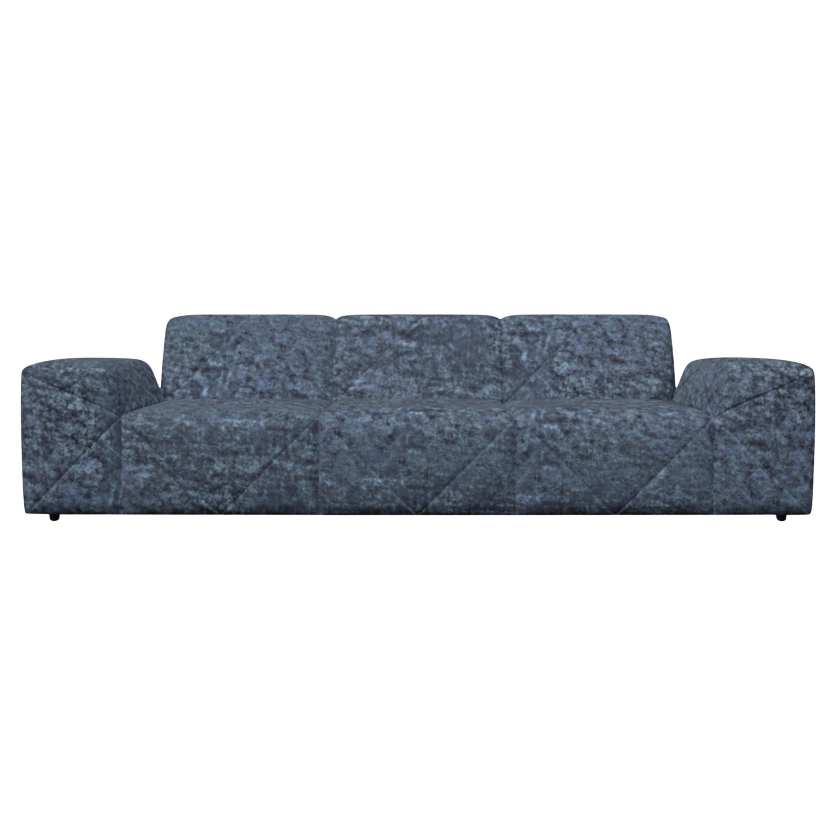 Divano a tre posti BFF di Moooi con rivestimento in blu nano Rhino Buffed in vendita