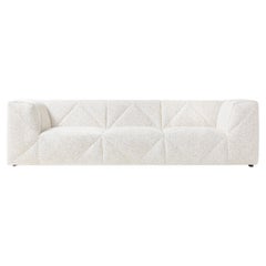 Canapé Moooi BFF Triple Seater en tissu d'ameublement blanc jacquard EA, Dodo Pavone