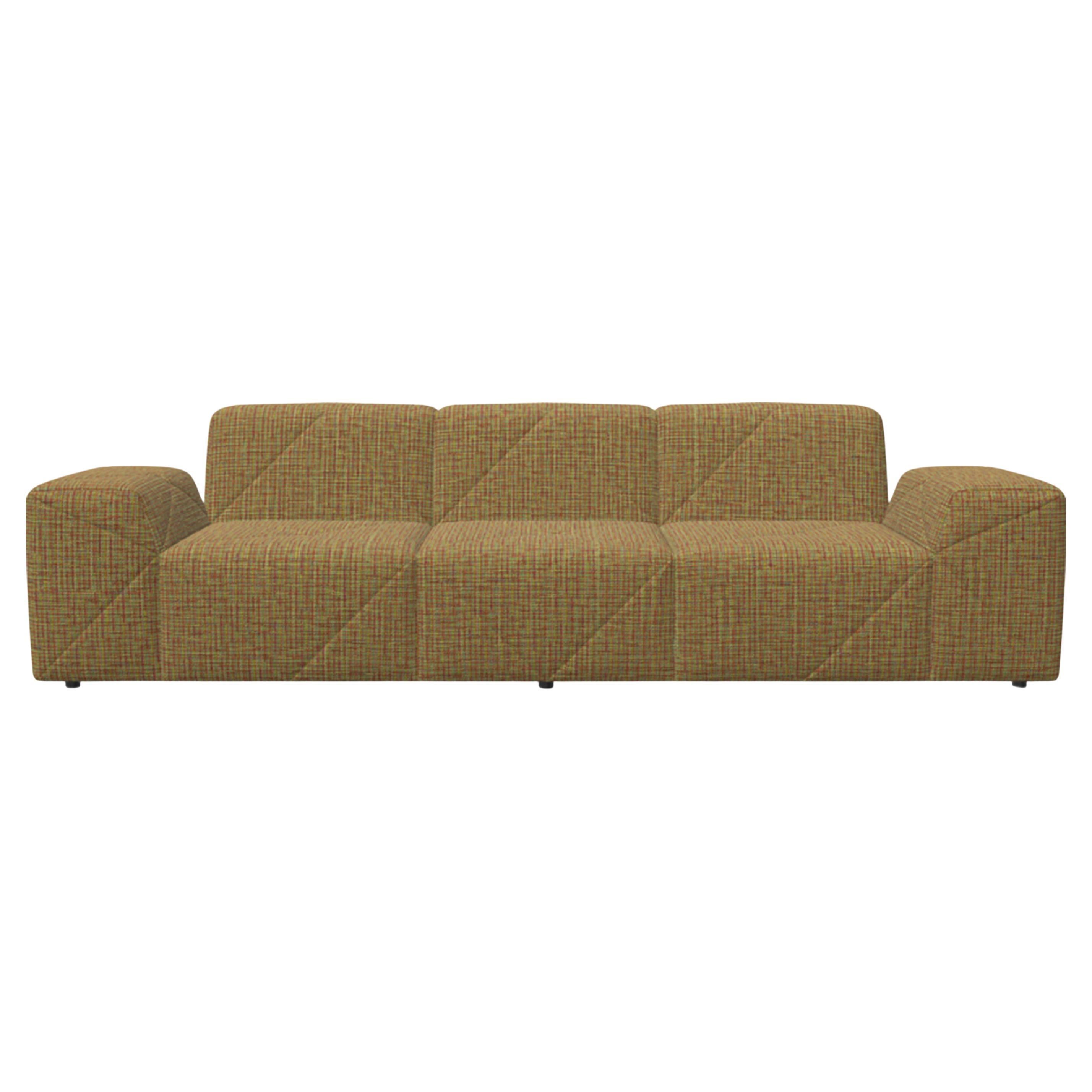 Canapé bas Triple Seater TE01 de Moooi BFF en tissu bouclé et tissu arc-en-ciel