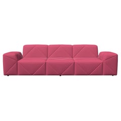 Moooi BFF Triple Seater TE01 Low Sofa in Divina 3, 626 Pink Upholstery