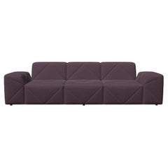 Moooi BFF Triple Seater TE01 Low Sofa in Divina MD, 683 Purple Upholstery