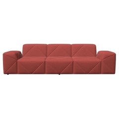 Canapé bas Moooi BFF Triple Seater TE01 en tissu rouge Divina Melange 3, 557