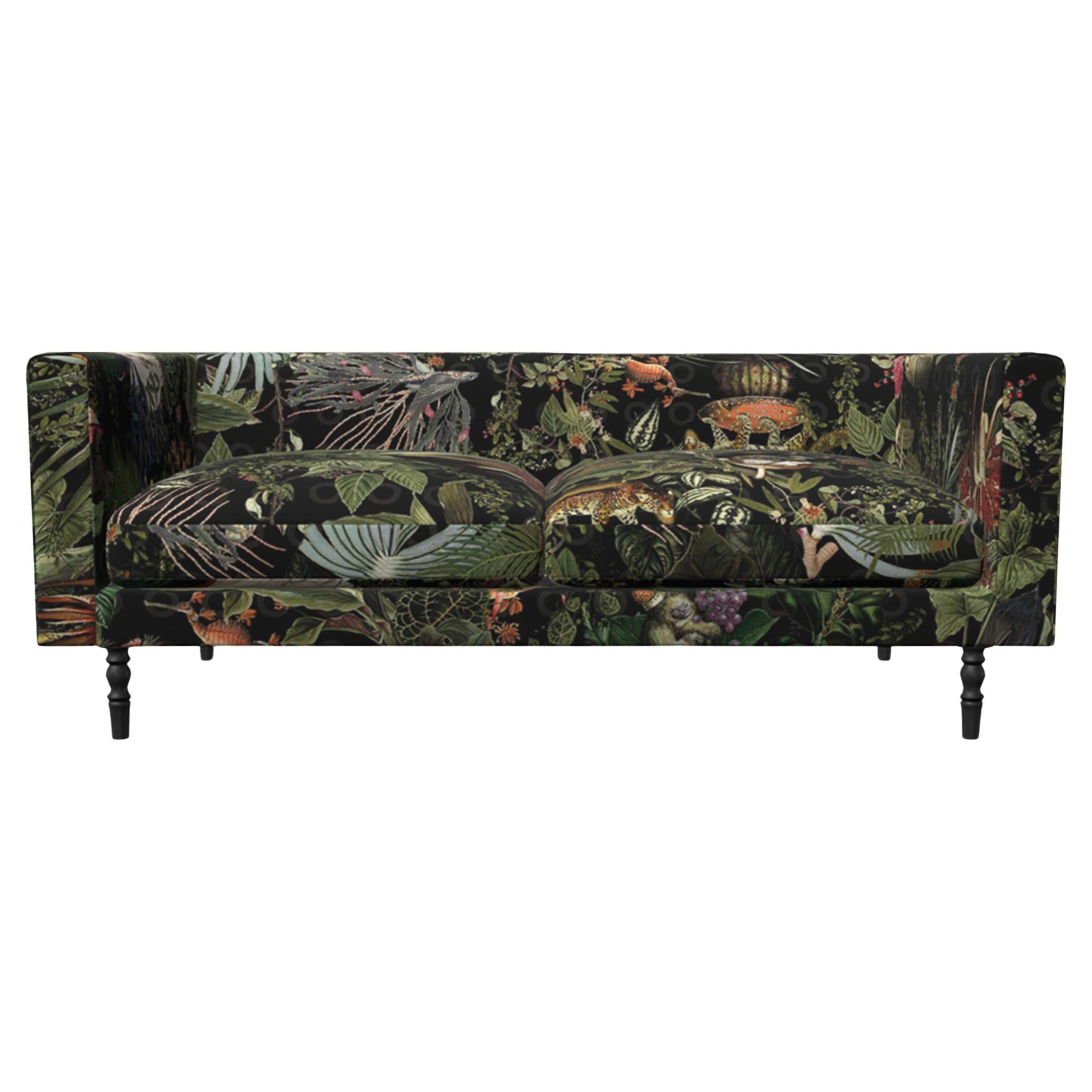 Moooi Boutique 2-Seat Sofa in The Menagerie of Extinct Animals with Pawn Legs For Sale