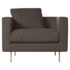 Moooi Boutique Armchair in Fiord 2, 371 Brown Upholstery with Steel Base